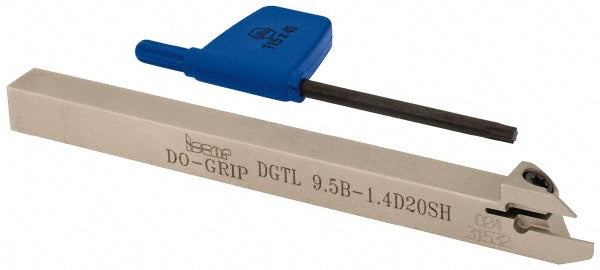Iscar 2301526 Indexable Grooving-Cutoff Toolholder DGTL 9.5B-1.4D20SH, 0.055 to 0.055" Groove Width, Left Hand