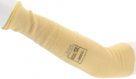 Ansell 222145 Cut & Puncture-Resistant Sleeve Size X-Large, Kevlar, Yellow, ANSI Cut A3