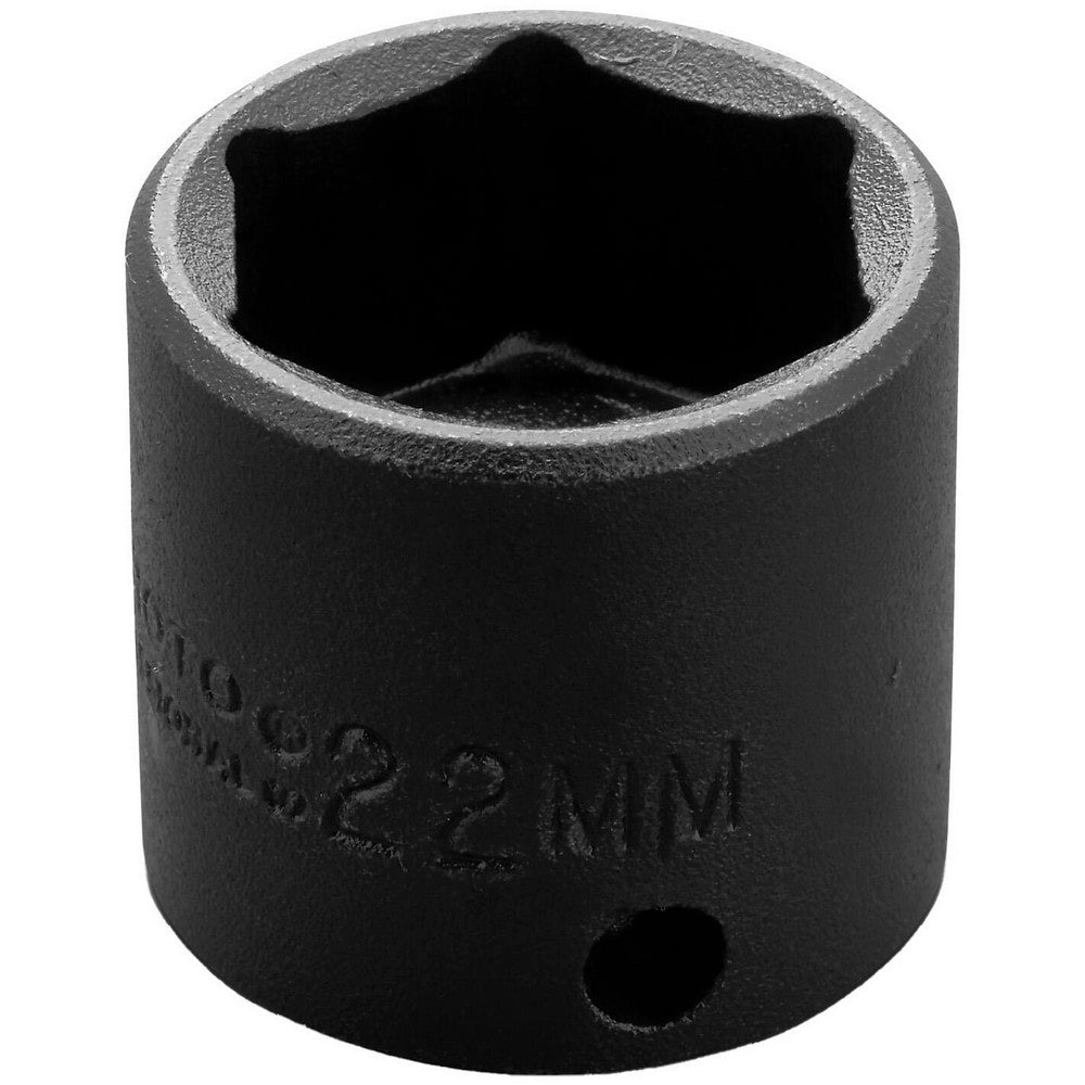 Proto J7222M Impact Socket 3/8" Drive, 22mm Socket, Hex Drive