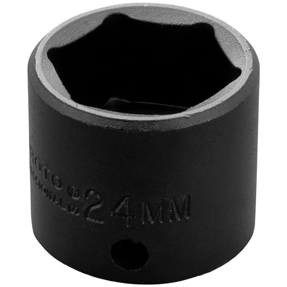 Proto J7224M Impact Socket 3/8" Drive, 24mm Socket, Hex Drive