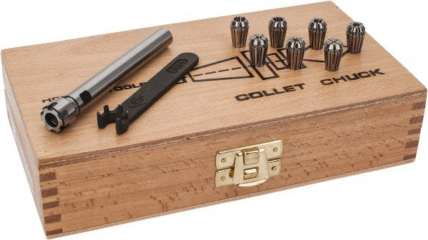 ETM 4500245 1/2 Inch Shank Diameter, Straight Shank, ER Collet Chuck Set