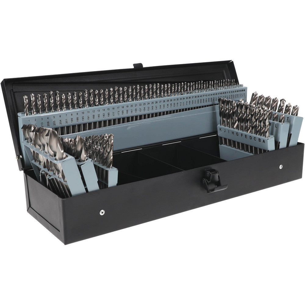 Hertel 607XB Drill Bit Set Screw Machine Length Drill Bits, 115 Pc, 0.04" Drill Bit Sizes118 &deg, High Speed Steel
