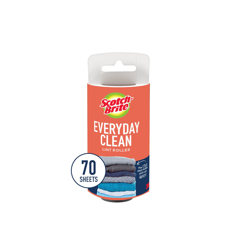 Scotch-Brite 7100290295 Scotch-Brite™ Everyday Clean Lint Roller Refill 836RFS-70, 4 in x 35.2 ft