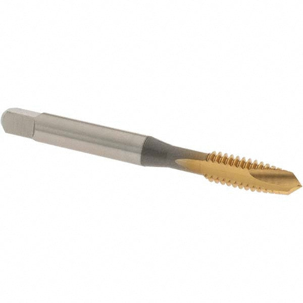 OSG 1230005 Spiral Point Tap 1/4-20 UNC, 2 Flutes, Plug Chamfer, 3B Class of Fit, HSS, TiN Coated