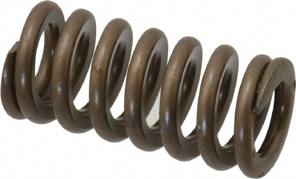Associated Spring Raymond 105-204 Die Spring 1/2" Hole Dia, 9/32" Rod Dia, 1" Free Length, Gold