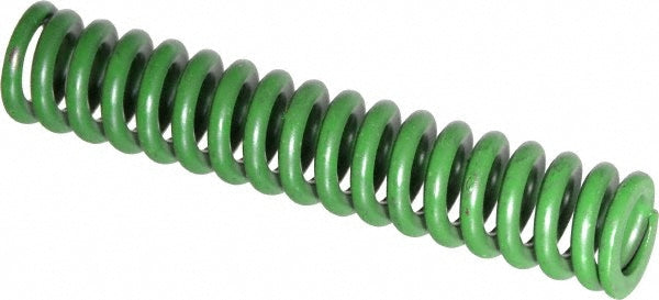Associated Spring Raymond 106-210 Die Spring 1/2" Hole Dia, 9/32" Rod Dia, 2-1/2" Free Length, Green