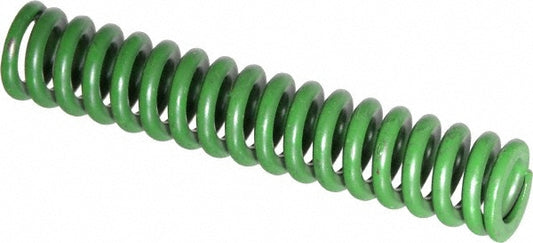 Associated Spring Raymond 106-210 Die Spring 1/2" Hole Dia, 9/32" Rod Dia, 2-1/2" Free Length, Green