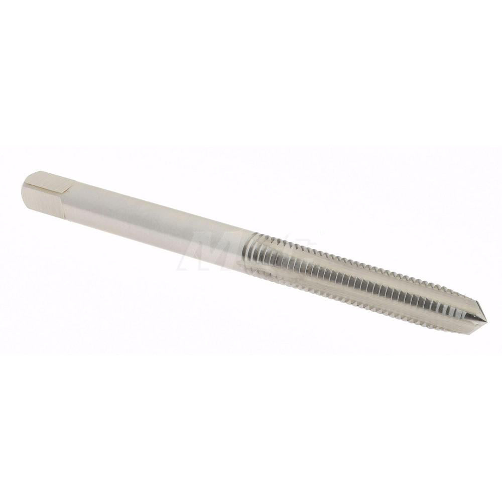 Hertel K008257AS Straight Flute Tap #10-32 UNF, 4 Flute, Plug Chamfer, High-Speed Steel, Bright/Uncoated Finish
