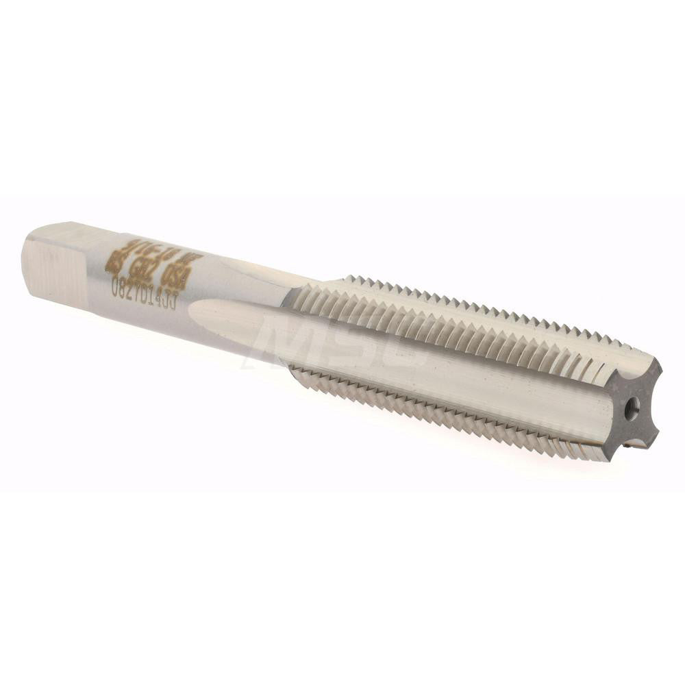 Hertel K008551AS Straight Flute Tap 9/16-18 UNF, 4 Flute, Plug Chamfer, High-Speed Steel, Bright/Uncoated Finish