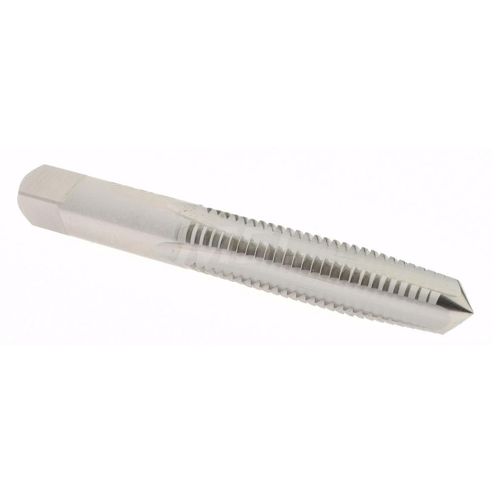 Hertel K008453AS Straight Flute Tap 3/8-16 UNC, 4 Flute, Taper Chamfer, 2B Class of Fit, High-Speed Steel, Bright/Uncoated Finish