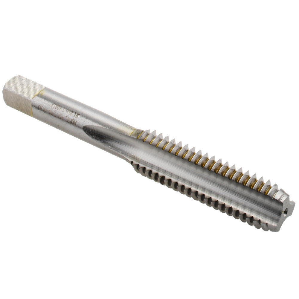 Hertel K008446AS Straight Flute Tap 7/16-14 UNC, 3 Flute, Bottoming Chamfer, High-Speed Steel, Bright/Uncoated Finish
