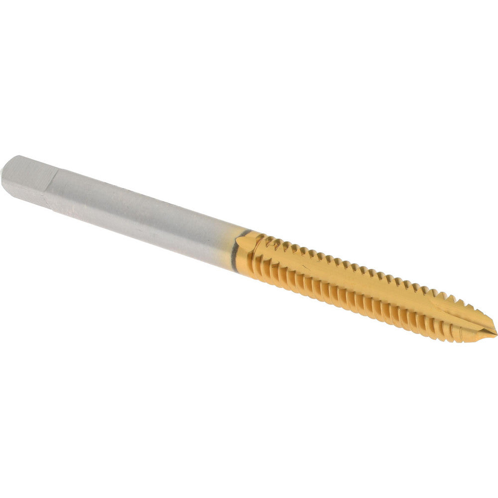 Hertel K008243AS25 Spiral Point Tap #10-24 UNC, 2 Flutes, Plug Chamfer, HSS, TiN Coated