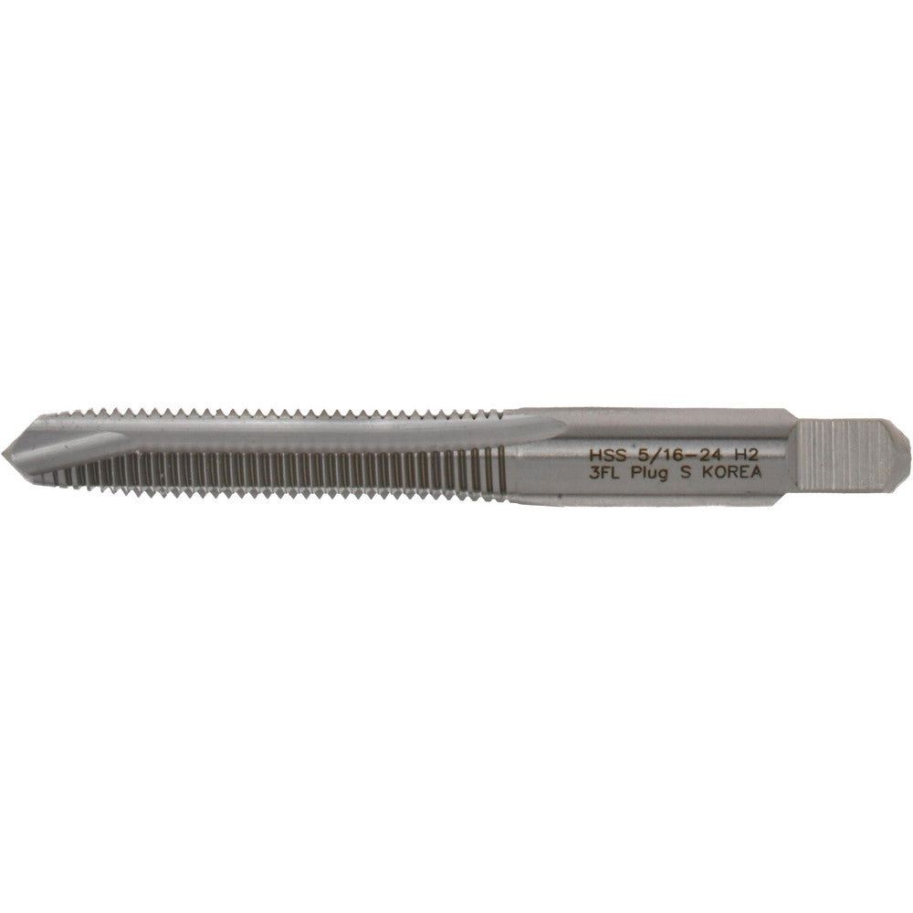 Hertel 008416AS Spiral Point Tap 5/16-24 UNF, 3 Flutes, Plug Chamfer, HSS, Bright/Uncoated Coated