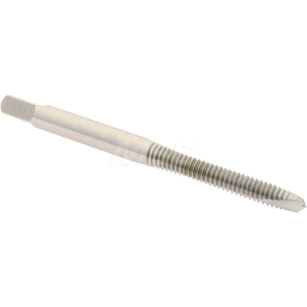 Hertel K011205AS Spiral Point Tap #8-32 UNC, 2 Flutes, Plug Chamfer, HSS, Bright/Uncoated Coated