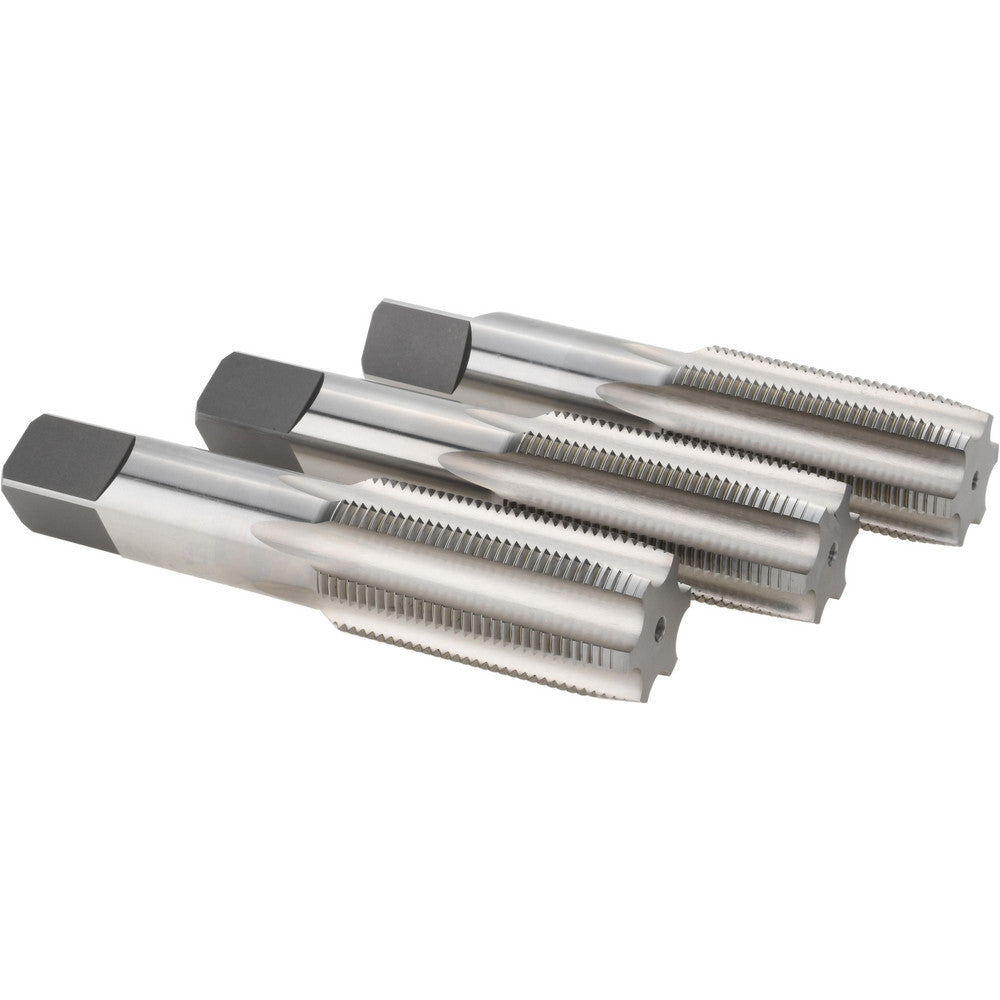 Hertel K008947AS Tap Set 1-1/4-12 UNF, 6 Flute, High Speed Steel, Bright Finish