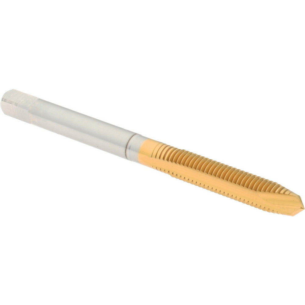 Hertel K020155AS25 Spiral Point Tap M5x0.8 Metric Coarse, 2 Flutes, Plug Chamfer, HSS, TiN Coated