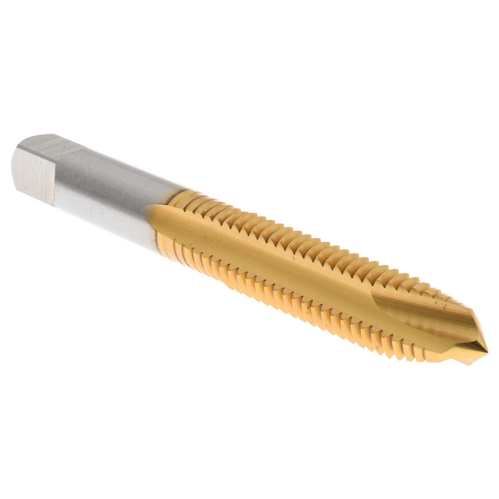 Hertel K020251AS25 Spiral Point Tap M10x1.5 Metric Coarse, 3 Flutes, Plug Chamfer, HSS, TiN Coated
