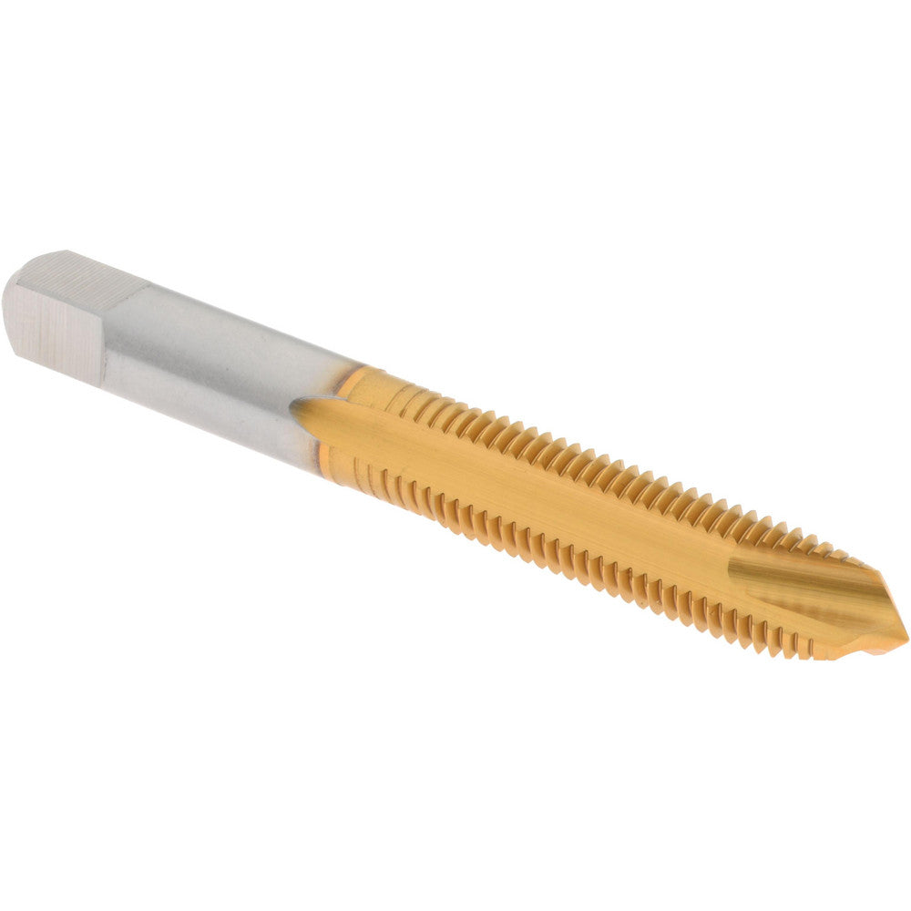 Hertel K020267AS25 Spiral Point Tap M10x1.25 Metric Fine, 3 Flutes, Plug Chamfer, HSS, TiN Coated