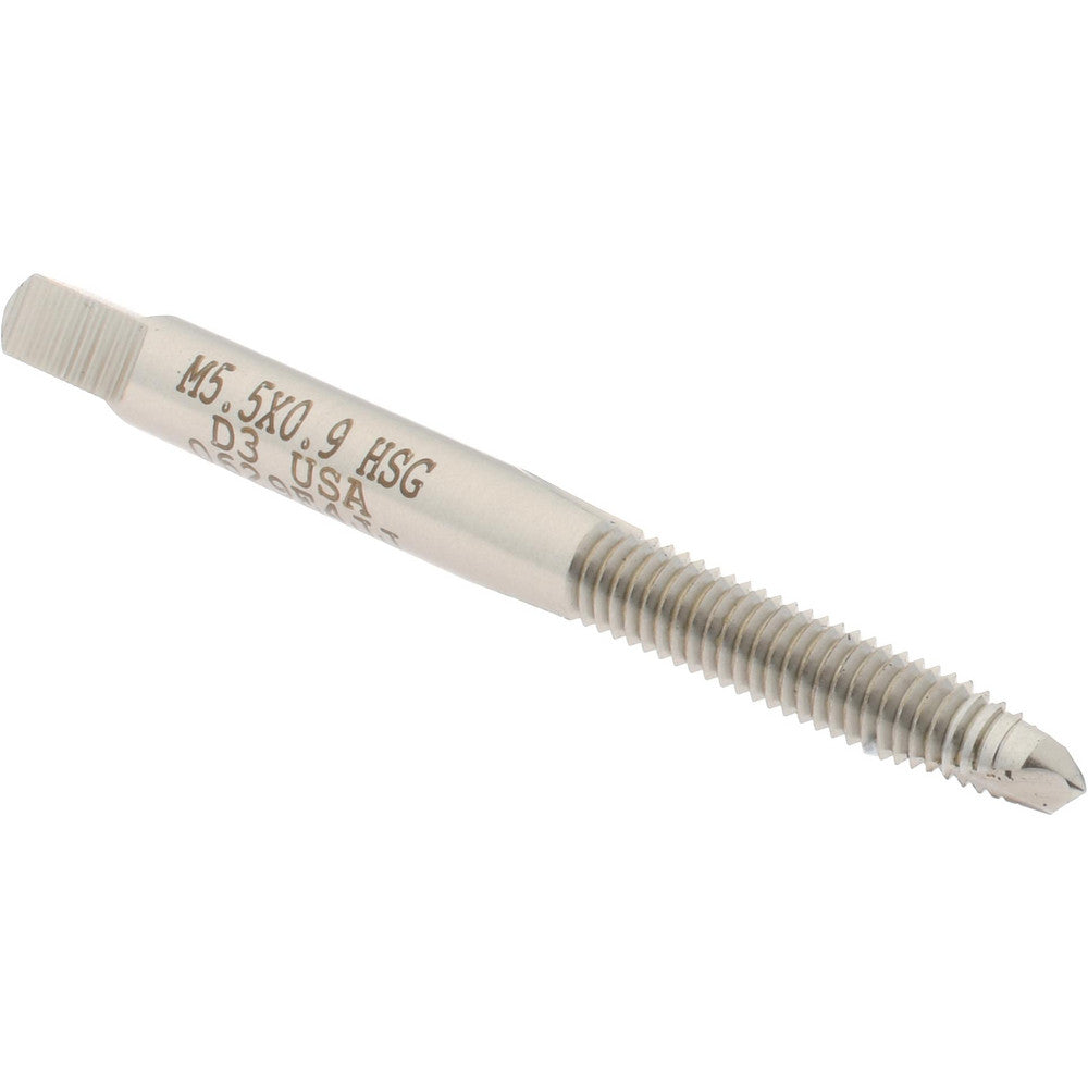 Hertel K025216AS Spiral Point Tap M5.5x0.9 Metric Coarse, 2 Flutes, Plug Chamfer, HSS, Bright/Uncoated Coated