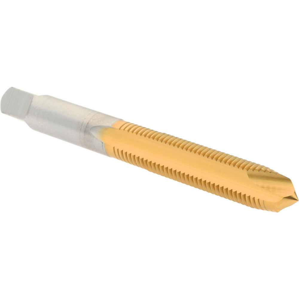 Hertel K027755AS25 Spiral Point Tap M8x1 Metric Fine, 2 Flutes, Plug Chamfer, HSS, TiN Coated