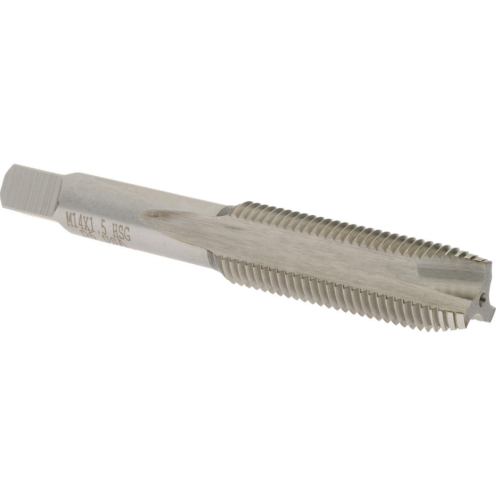 Hertel K027779AS Spiral Point Tap M14x1.5 Metric Fine, 3 Flutes, Plug Chamfer, HSS, Bright/Uncoated Coated