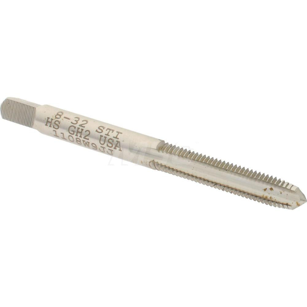 Hertel K007024AS Hand STI Tap #8-32 UNC, H2, 3 Flutes, Plug Chamfer