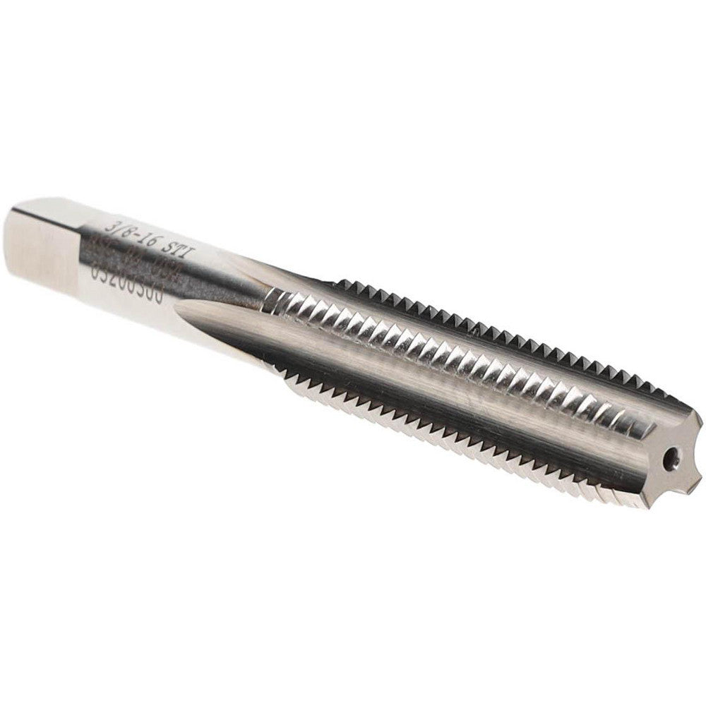 Hertel 007075AS Hand STI Tap 3/8-16 UNC, H4, 4 Flutes, Plug Chamfer