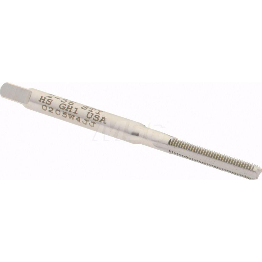Hertel 007105AS Hand STI Tap #2-56 UNC, H1, 3 Flutes, Bottoming Chamfer