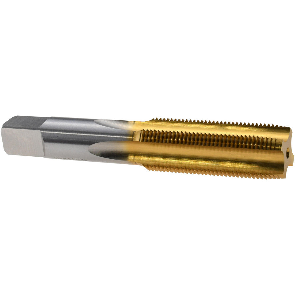 Hertel K020430AS25 Straight Flute Tap M20x1.5 Metric Fine, 4 Flute, Plug Chamfer, High-Speed Steel, Titanium Nitride Finish