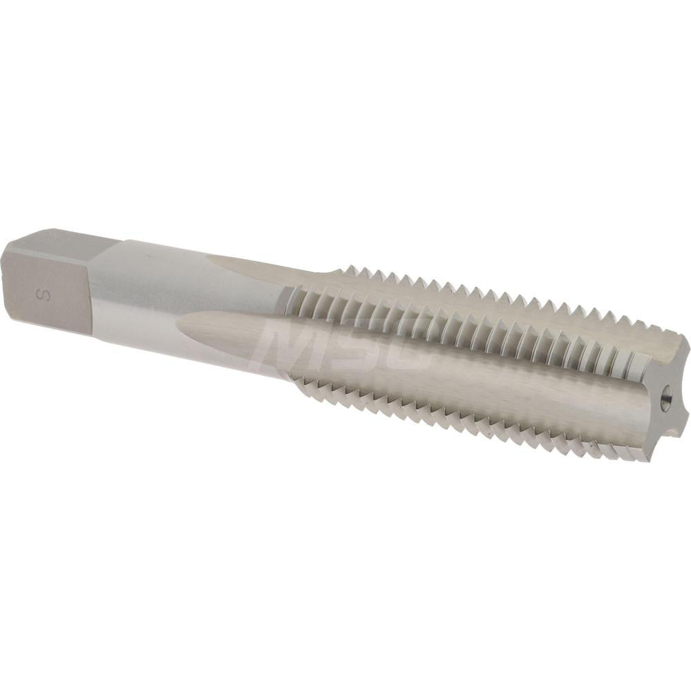 Hertel K020448AS Straight Flute Tap M22x2.5 Metric Coarse, 4 Flute, Plug Chamfer, High-Speed Steel, Bright/Uncoated Finish