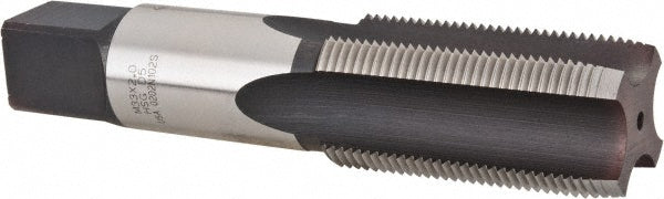 Hertel K020610AS Straight Flute Tap M33x2 Metric Fine, 4 Flute, Plug Chamfer, High-Speed Steel, Bright/Uncoated Finish