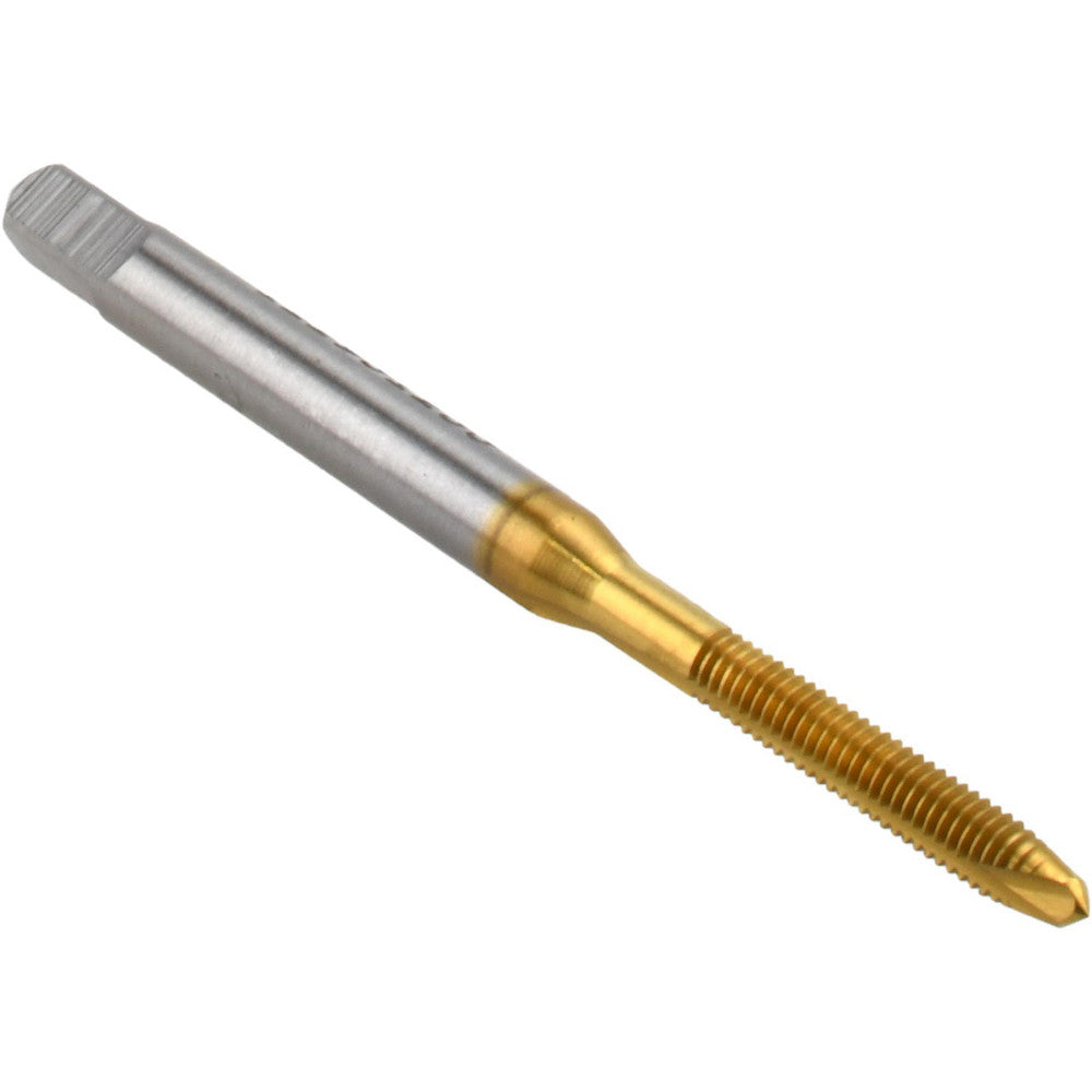 Hertel 020075AS25 Spiral Point Tap M2.5x0.45 Metric Coarse, 2 Flutes, Plug Chamfer, HSS, TiN Coated