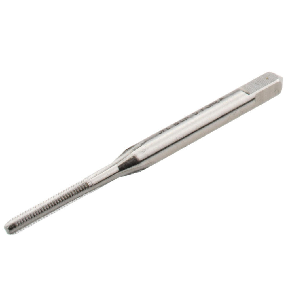 Hertel K020042AS Straight Flute Tap M2x0.4 Metric Coarse, 3 Flute, Bottoming Chamfer, High-Speed Steel, Bright/Uncoated Finish