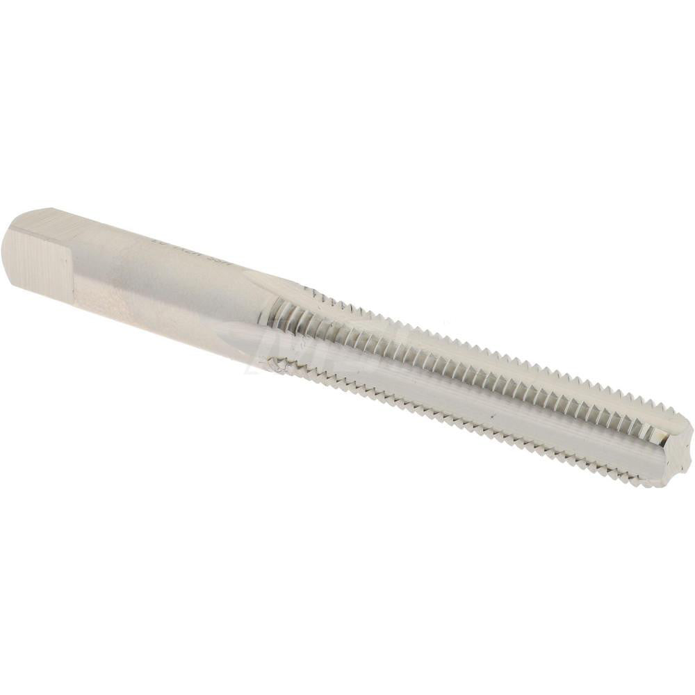 Hertel K020202AS Straight Flute Tap M7x1 Metric Coarse, 4 Flute, Bottoming Chamfer, High-Speed Steel, Bright/Uncoated Finish