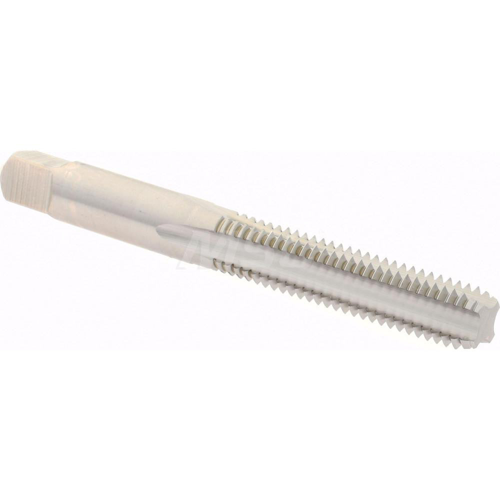 Hertel K020218AS Straight Flute Tap M8x1.25 Metric Coarse, 4 Flute, Bottoming Chamfer, High-Speed Steel, Bright/Uncoated Finish