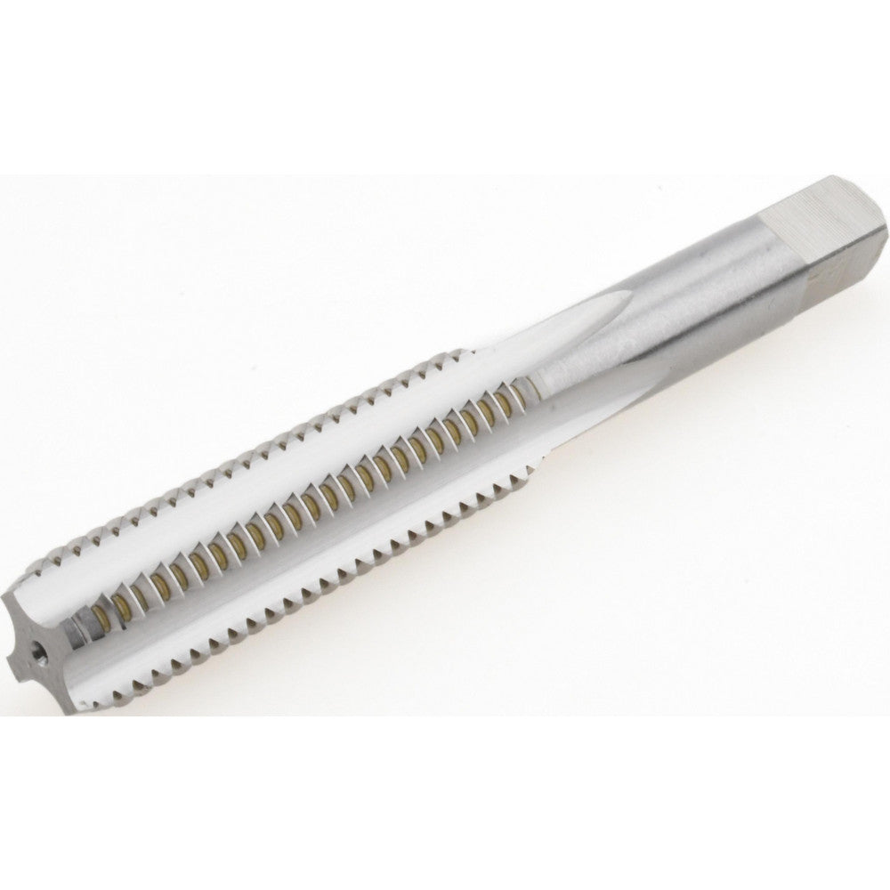 Hertel K020282AS Straight Flute Tap M12x1.75 Metric Coarse, 4 Flute, Bottoming Chamfer, High-Speed Steel, Bright/Uncoated Finish