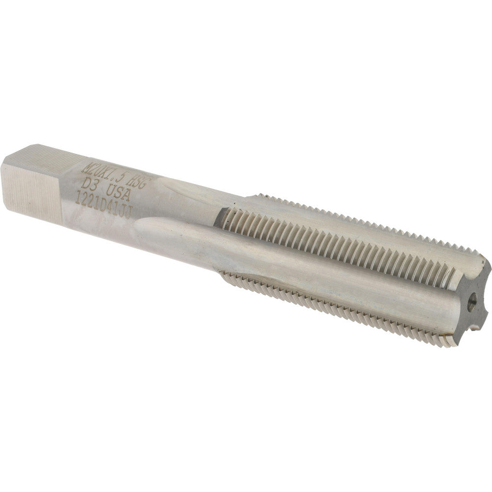 Hertel K020431AS Straight Flute Tap M20x1.5 Metric Fine, 4 Flute, Bottoming Chamfer, High-Speed Steel, Bright/Uncoated Finish