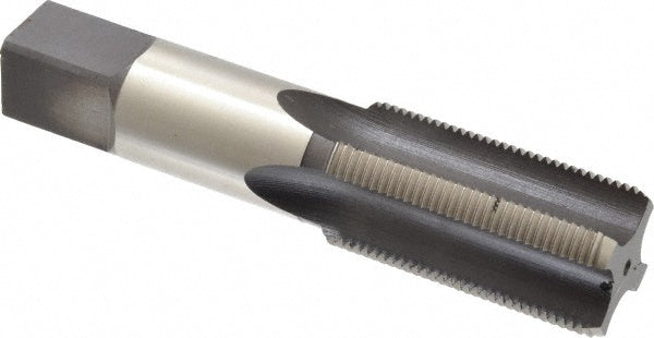 Hertel K020611AS Straight Flute Tap M33x2 Metric Fine, 4 Flute, Bottoming Chamfer, High-Speed Steel, Bright/Uncoated Finish
