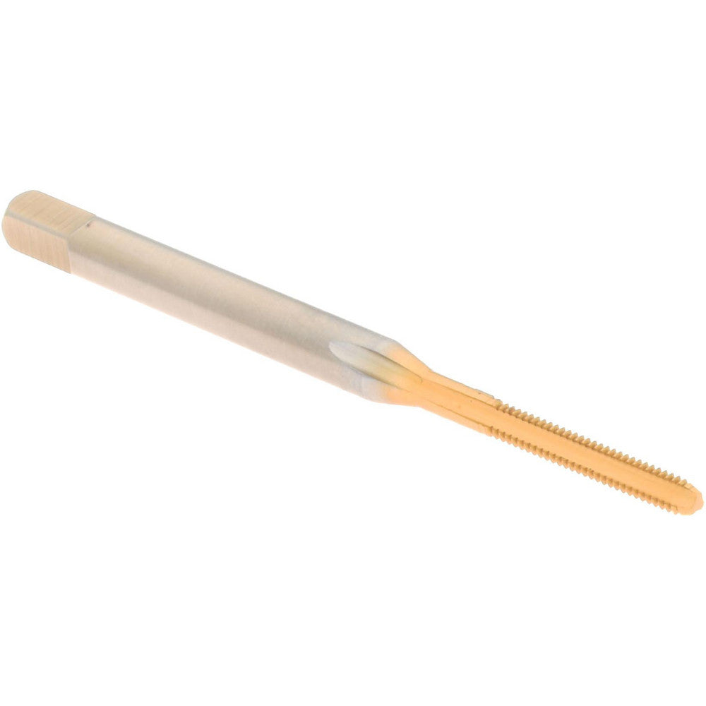 Hertel K027710AS25 Straight Flute Tap M2x0.4 Metric Coarse, 3 Flute, Bottoming Chamfer, 6H Class of Fit, High-Speed Steel, Titanium Nitride Finish