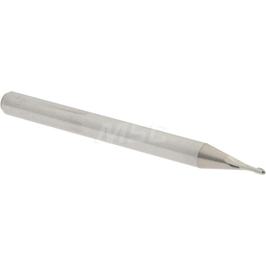 Accupro 07760143 Ball End Mill 0.0313" Dia, 0.0938" LOC, 2 Flute, Solid Carbide