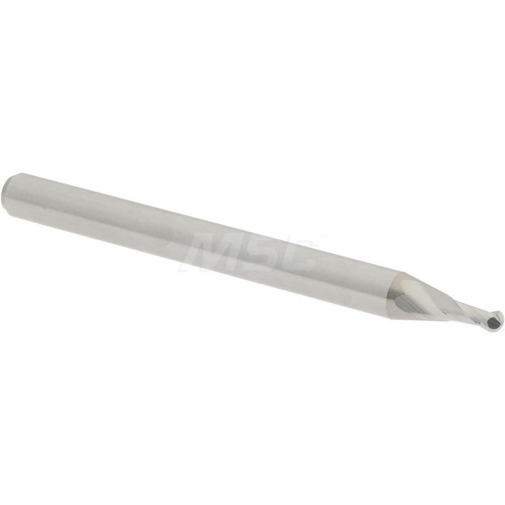 Accupro 07760168 Ball End Mill 0.0625" Dia, 0.125" LOC, 2 Flute, Solid Carbide