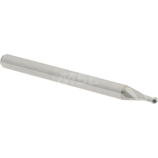 Accupro 07760168 Ball End Mill 0.0625" Dia, 0.125" LOC, 2 Flute, Solid Carbide