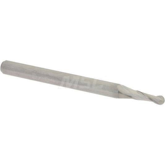 Accupro 07760184 Ball End Mill 0.0781" Dia, 0.25" LOC, 2 Flute, Solid Carbide