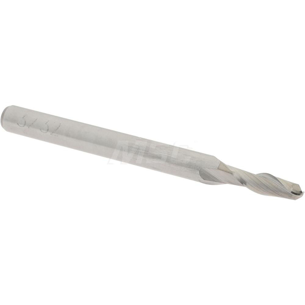 Accupro 07760200 Ball End Mill 0.0938" Dia, 0.2813" LOC, 2 Flute, Solid Carbide