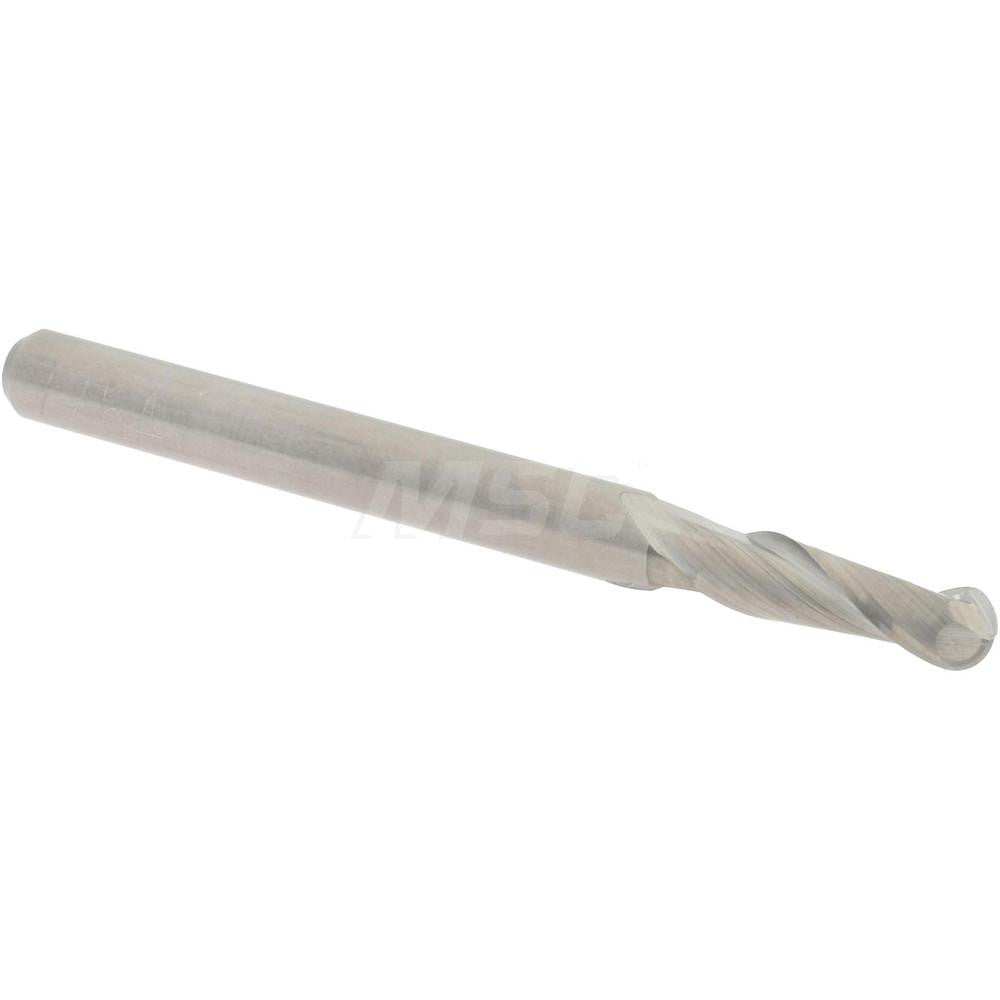 Accupro 07760226 Ball End Mill 0.1094" Dia, 0.375" LOC, 2 Flute, Solid Carbide
