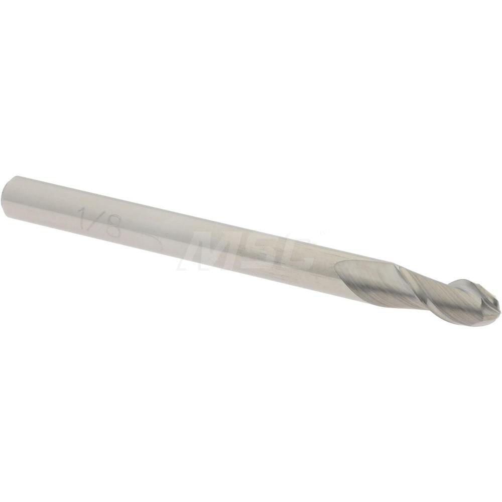 Accupro 07760234 Ball End Mill 0.125" Dia, 0.25" LOC, 2 Flute, Solid Carbide