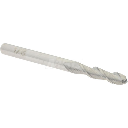 Accupro 07760242 Ball End Mill 0.125" Dia, 0.5" LOC, 2 Flute, Solid Carbide