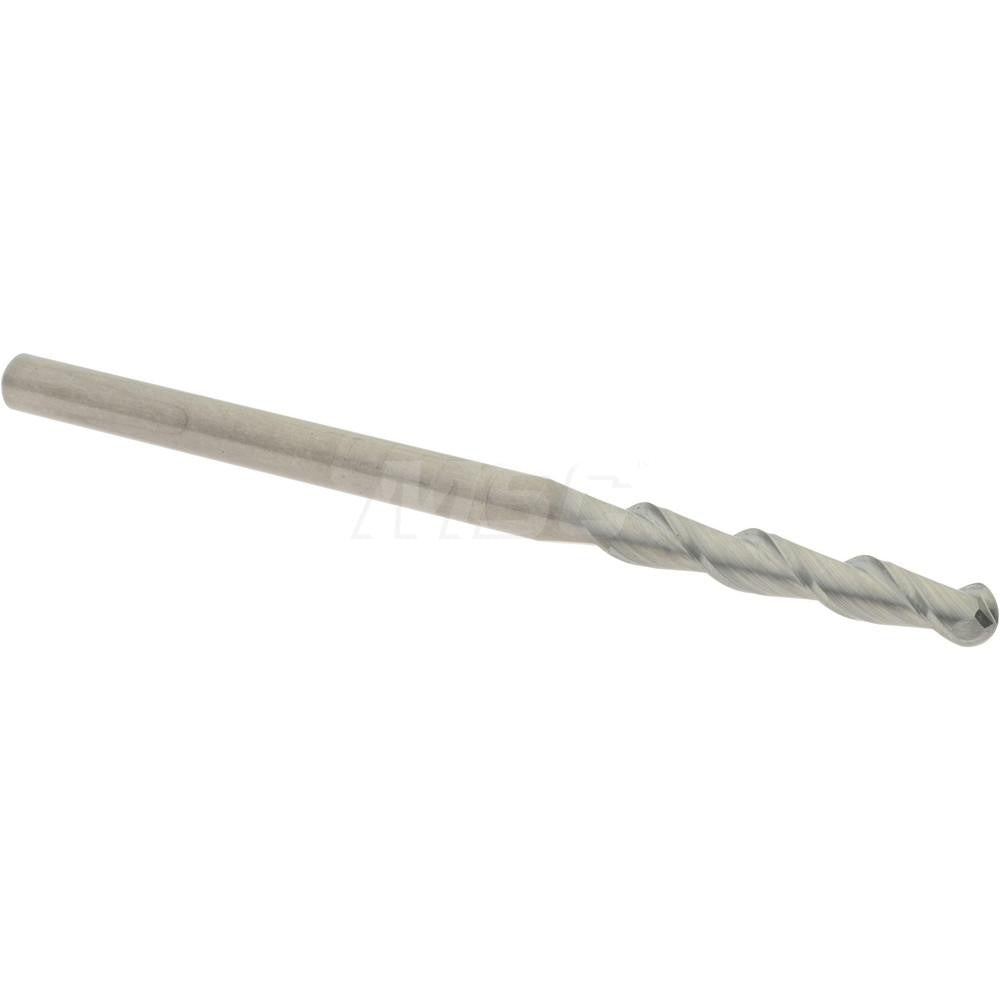 Accupro 07760259 Ball End Mill 0.125" Dia, 0.75" LOC, 2 Flute, Solid Carbide