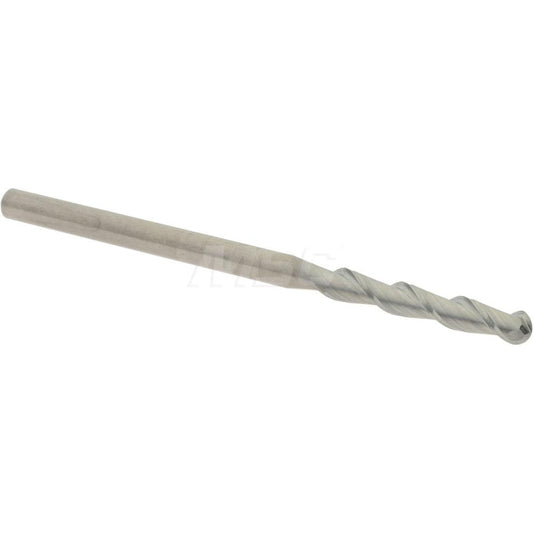 Accupro 07760259 Ball End Mill 0.125" Dia, 0.75" LOC, 2 Flute, Solid Carbide