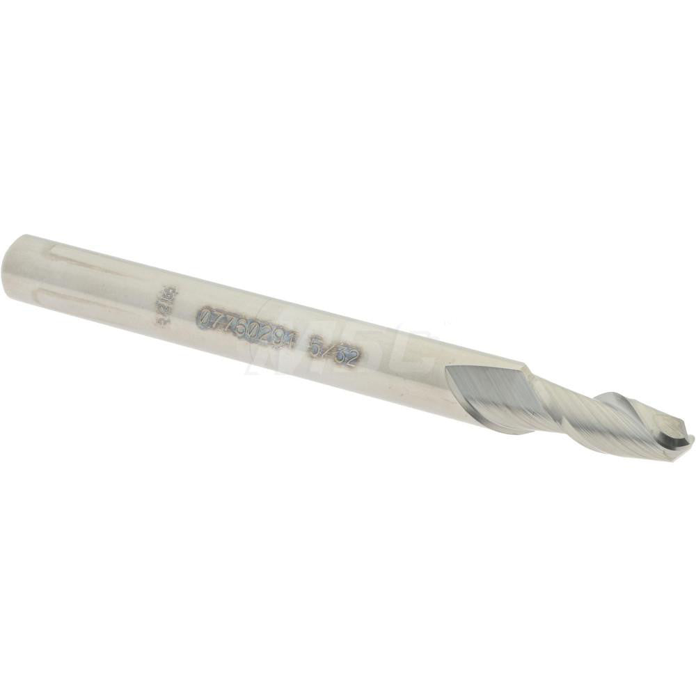 Accupro 07760291 Ball End Mill 0.1563" Dia, 0.375" LOC, 2 Flute, Solid Carbide